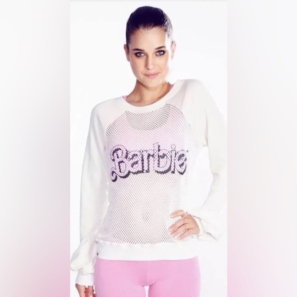 WILDFOX X BARBIE COLLECTION Warm Up pullover Sweater White